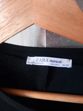 Vestido Zara Blanco y Negro.