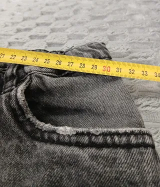 Pantalones Vaqueros Anchos Gris Oscuro Niña T.146