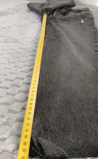 Pantalones Vaqueros Anchos Gris Oscuro Niña T.146