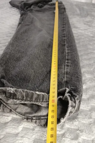 Pantalones Vaqueros Anchos Gris Oscuro Niña T.146