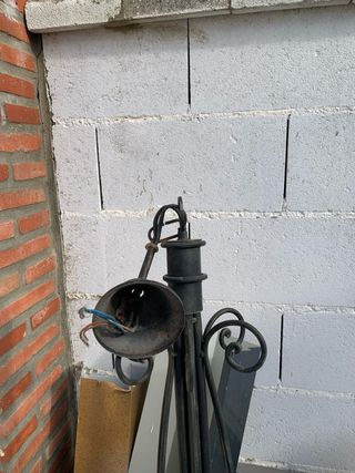 Lámpara de techo forja y tela