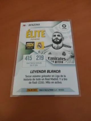 Carta Panini Benzema Élite Power 2022-23