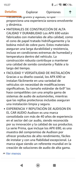 Altavoces Audison gran calidad 300w de potencia 3v