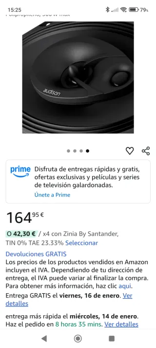 Altavoces Audison gran calidad 300w de potencia 3v