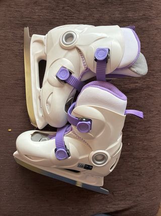 Patines de hielo Oxelo blancos y morados