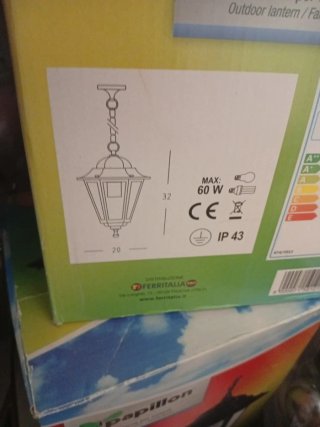 Farol Papillon Exterior Avenida Negro