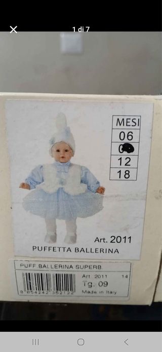 Vestito Carnevale Puffetta Ballerina Art. 2011 Tg.