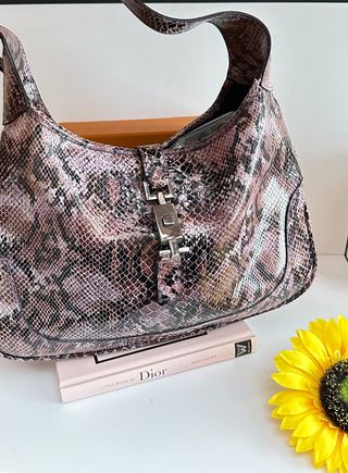 Borsa Gucci Jackie Hobo Pelle Pitone Vintage