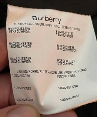 Plumífero Burberry plateado