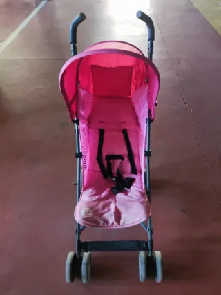 Carrito de bebé bastón plegable rosa