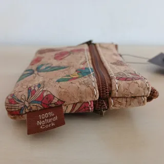 Monedero corcho natural mariposas