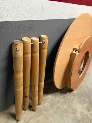 Mesa camilla redonda madera