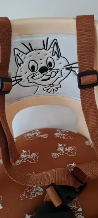 Silla bici bebé con diseño de gato