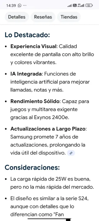 Samsung S24 FE 128GB color Graphite (negro) Nuevo