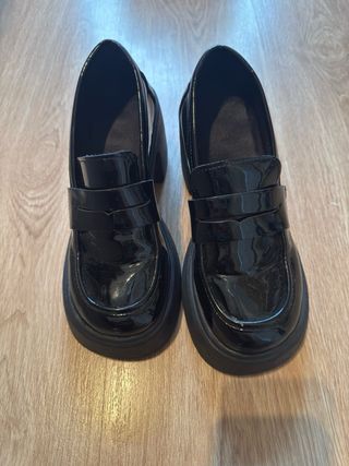 Mocasines de tacón negros