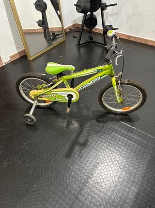 Bicicleta infantil verde 16 pulgadas