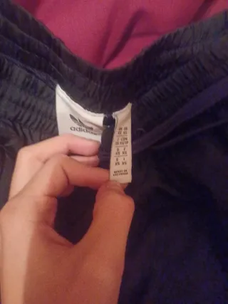 Pantalón Adidas Cortavientos Negro/Blanco