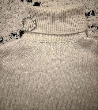 Jersey H&M cuello alto beige