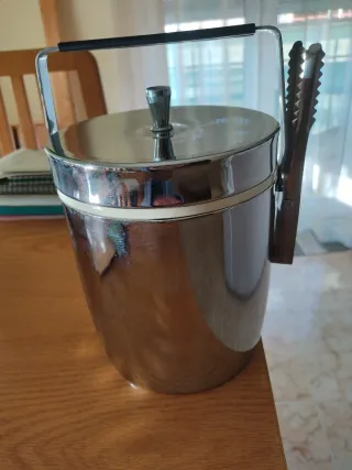 Cubitera Acero Inoxidable Beige y Plata