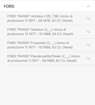 Cinghia distribuzione Pirelli Ford Transit d’epoca