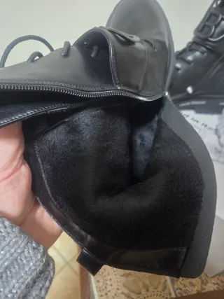 Anfibi Laura Biagiotti Pelle Neri Tg 39