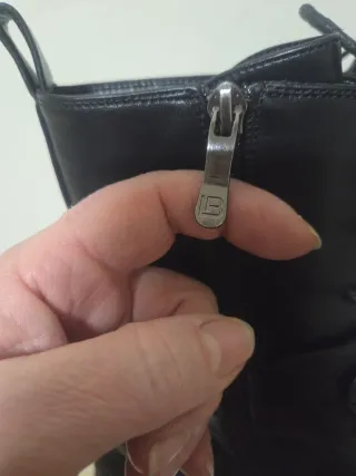 Anfibi Laura Biagiotti Pelle Neri Tg 39