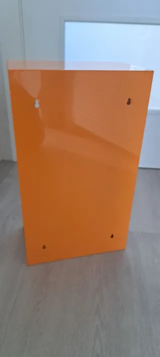 Mueble Botiquín Naranja con Puerta de Cristal