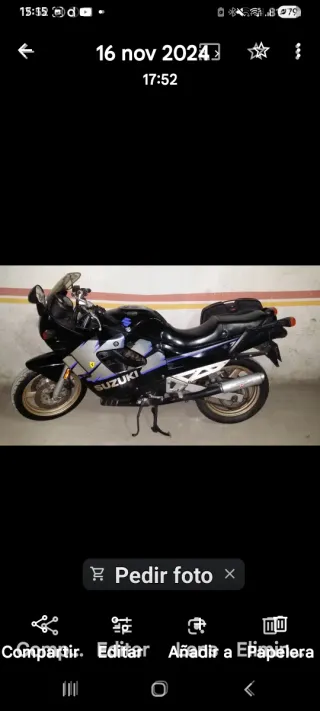 Moto Suzuki Negra.gsx f.regalo kit de maletas