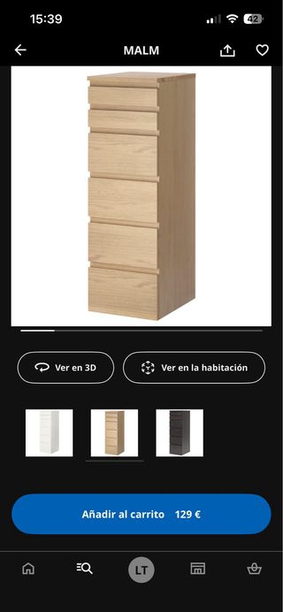 Comoda de Ikea MALM color madera