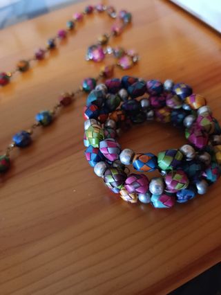 Collar y Pulsera Multicolor