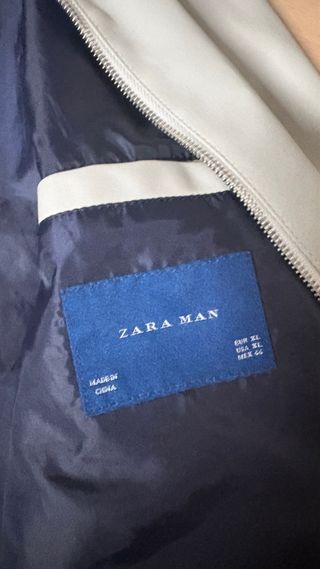Giacca bomber Zara uomo bianca XL