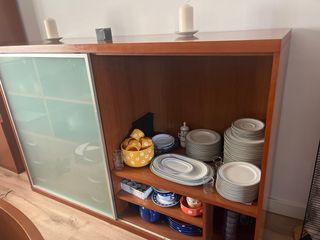 Aparador madera y cristal