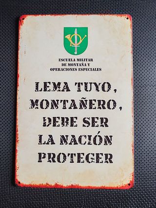 Chapa militar Escuela Montaña