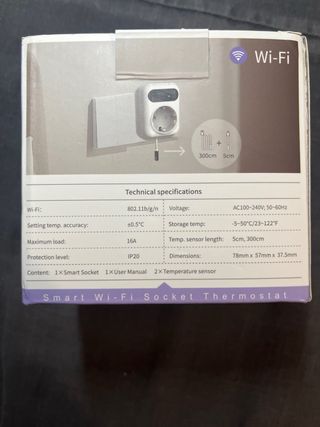 Enchufe Inteligente WiFi con Termostato