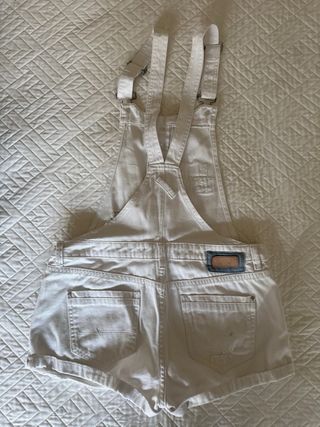 Peto vaquero blanco corto