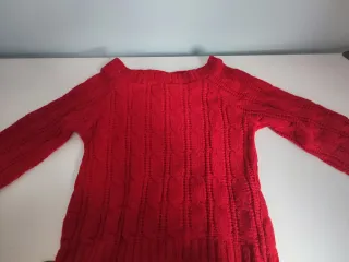Jersey rojo punto trenzado talla S