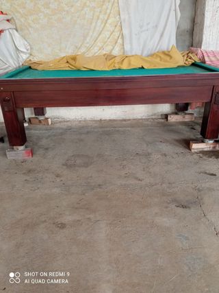 Mesa billar francés madera maciza Pieza singular