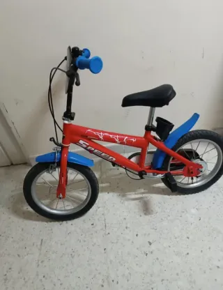 Bicicleta infantil 14' roja y azul