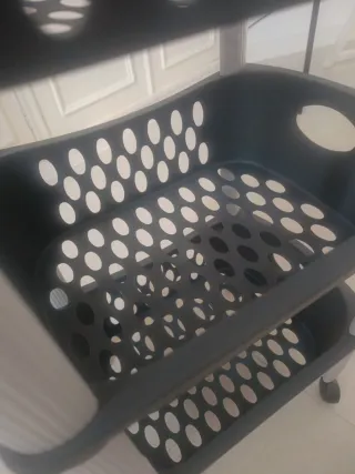 Carrito de verduras gris