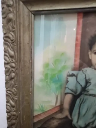 Cuadro Foto Antigua Marco Ornamentado