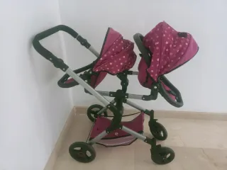 Carro gemelar para muñecas