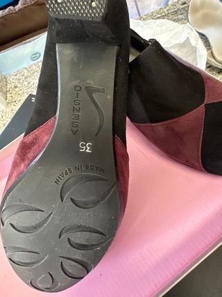Zapatos Ascensio Negros y Rojos Fabricado en spaña