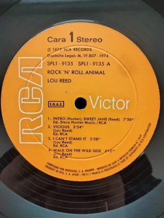 Vinilo LP Lou Reed - Rock n Roll Animal
