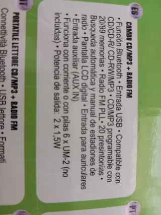 Reproductor CD Lauson CP449 Combo CD/MP3