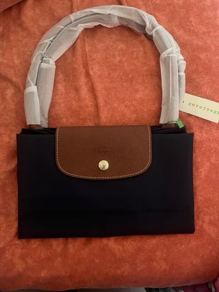 Bolso Longchamp Azul Marino Cuero