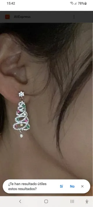 Pendientes Arbolito Navidad Circonitas Multicolor