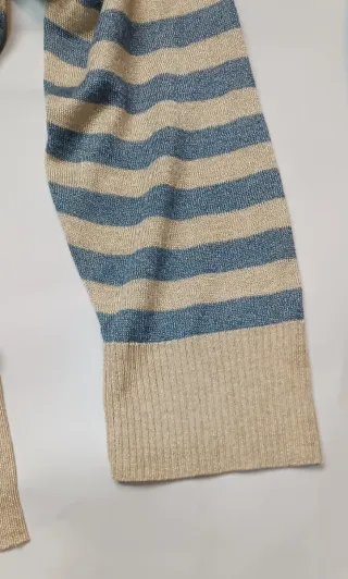 Jersey Massimo Dutti rayas beige/azul Talla S