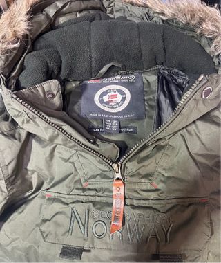 Parka Geographic Norway Verde Y NEGRA