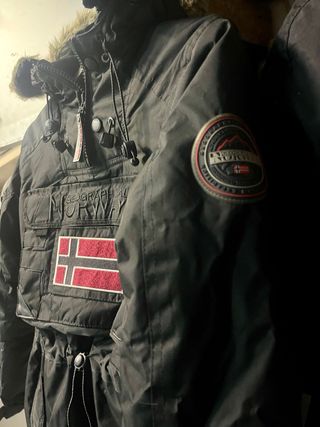 Parka Geographic Norway Verde Y NEGRA