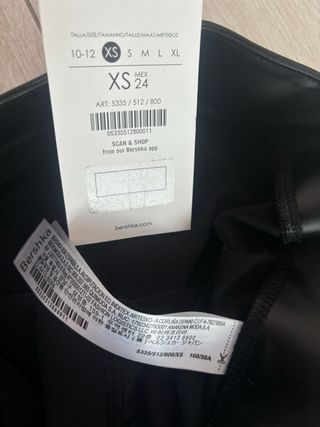 Leggings Bershka Negro Talla XS